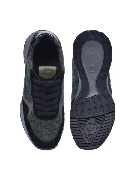 Sneakersy Baldinini zamszowe zielone