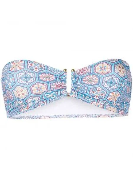 Bikini Solid & Striped w paski niebieski