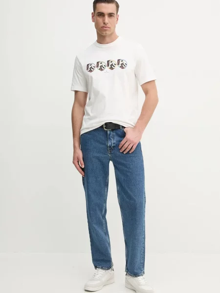 PS Paul Smith t-shirt z nadrukiem biały