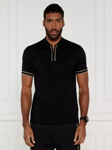 BOSS GREEN Polo Pariq negru