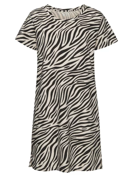 VIVANCE Rochie verde iarbă / negru alb