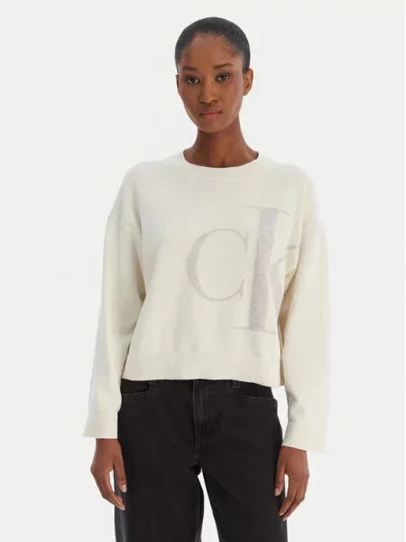 Svetr Calvin Klein Jeans béžový
