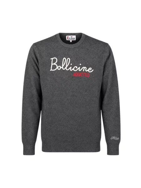 Sweter Mc2 Saint Barth wełniany szary