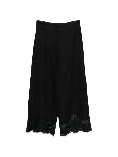 Pantaloni Twinset din dantelă negru