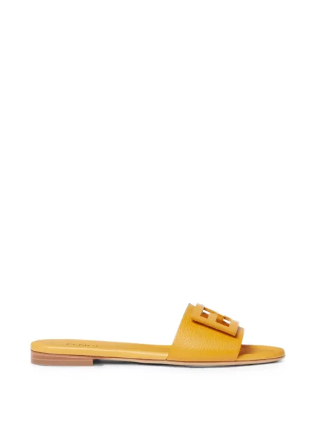 Sandale Fendi din piele galben