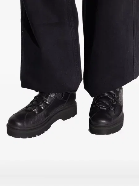 Trekking gležnjače Versace Jeans Couture s vezicama s čipkom crna