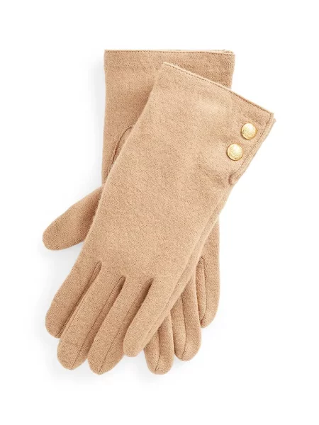 Lauren Ralph Lauren Vlněné rukavice béžové