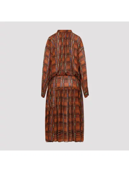 Sukienka Dries Van Noten pomarańczowa
