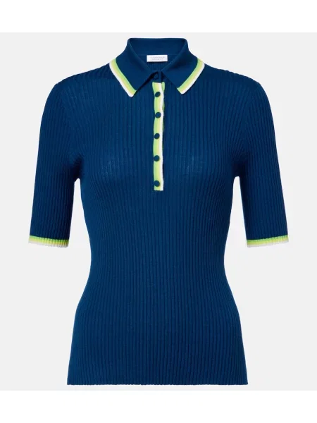 Hedvábné polotričko Gabriela Hearst modré