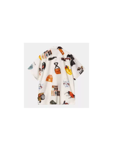 Carhartt WIP S/S Jacob Rochester Shirt Mężczyźni Koszula Carhartt WIP Wielobarwny Size: XL biała