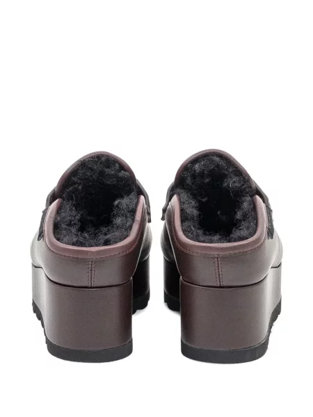 Papuci tip mules Stella Mccartney cu platformă maro