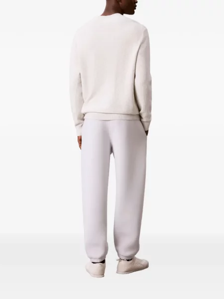 Haftowane spodnie Calvin Klein do biegania szare