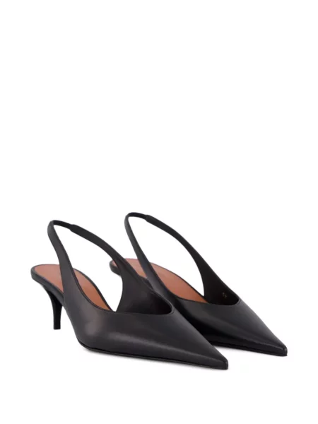 Pantofi cu toc Amina Muaddi slingback negru