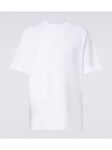 Tricou Dries Van Noten din jerseu alb