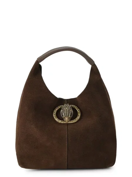 Torebka hobo Kurt Geiger zamszowa brązowa