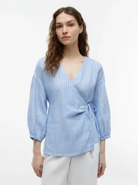 TOMMY HILFIGER Bluză / bleumarin / albastru deschis bej