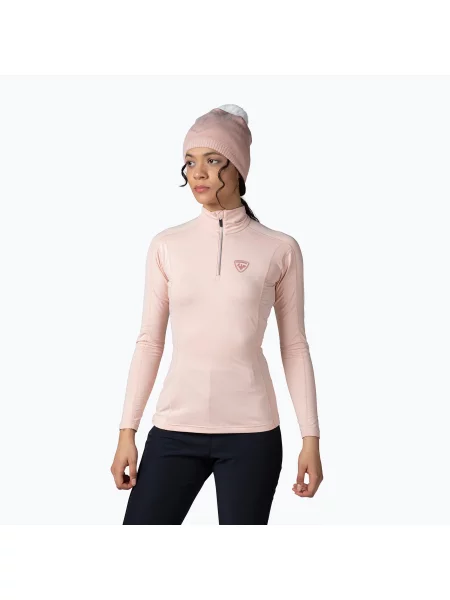 Дамски термо потник Rossignol Classique Zip powder pink розово