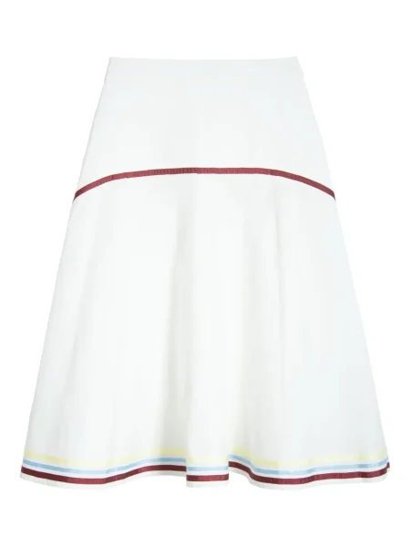 Fustă midi Isolda până la genunchi alb