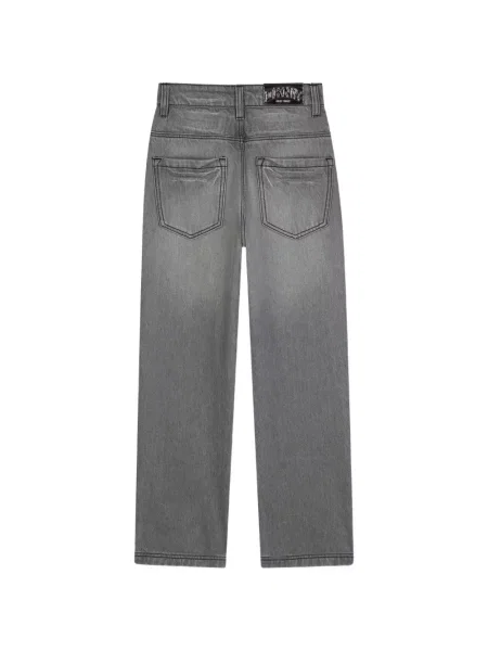 Jeansy straight leg dziecięce Dkny szare