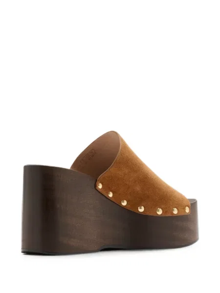 Sandale Stuart Weitzman cu platformă cu tepi maro