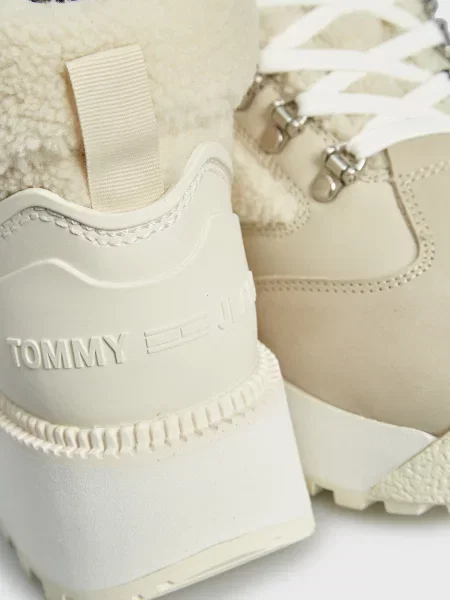 Шкіряні черевики Tommy Jeans бежеві