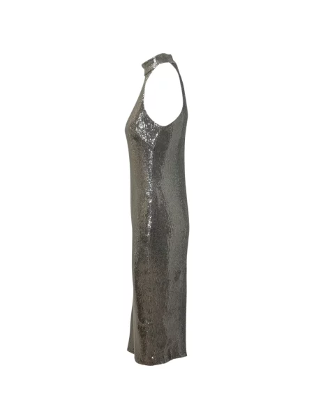 Rochie midi Lauren Ralph Lauren cu paiete cu gât halter