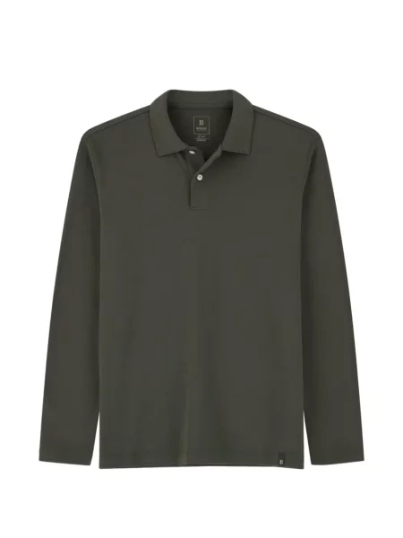 Tricou polo Boggi Milano din jerseu verde