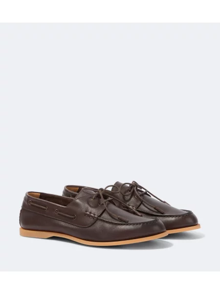 Pantofi loafer Frescobol Carioca din piele maro