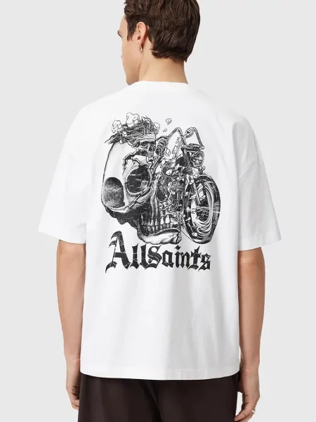AllSaints tricou din PANHEAD alb