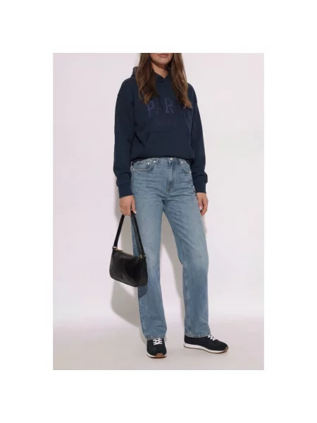 Bluza z kapturem Anine Bing niebieska