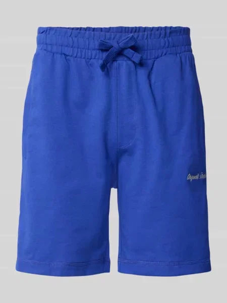 Szorty dresowe z haftem model KARL' Jack & Jones niebieskie
