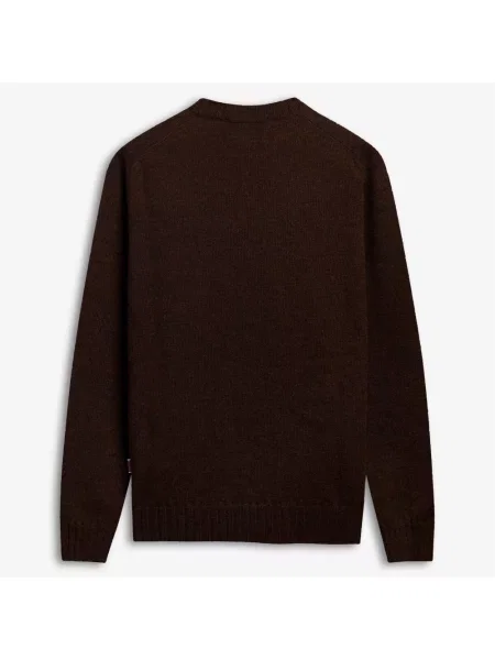 Sweter Sebago wełniany brązowy