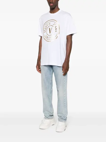 Raštuotas marškinėliai Versace Jeans Couture balta
