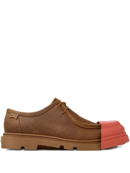 Pantofi derby Camper cu șireturi din piele maro