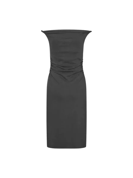 Sukienka mini Samsoe Samsoe bez rękawów z dżerseju szara