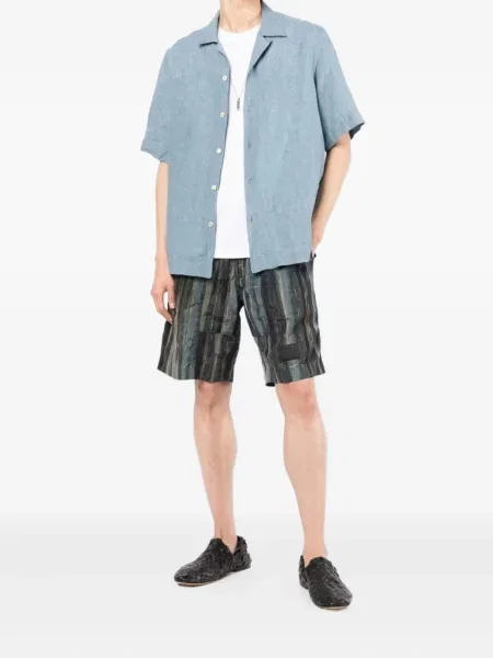 Pantaloni scurți Paul Smith cu dungi albastru