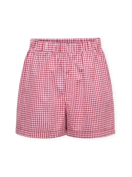 Pantaloni scurți Only în carouri alb