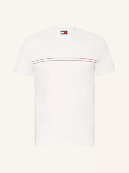 Krótka koszulka Tommy Jeans z krótkim rękawem biała