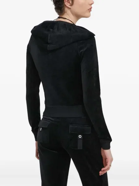 Siuvinėtas džemperis su gobtuvu Juicy Couture juoda