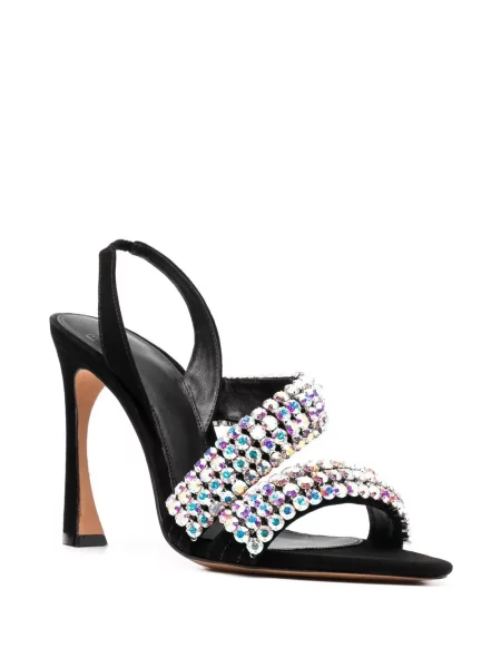 Sandale Alexandre Birman din piele de cristal negru