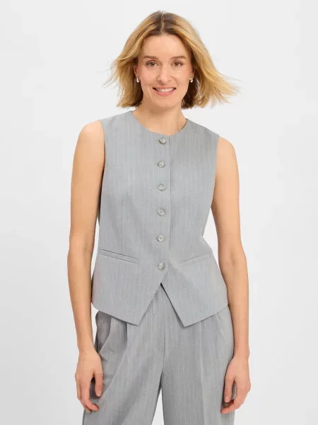 Marie Lund kamizelka modułowa Kobiety w paski 34 szary