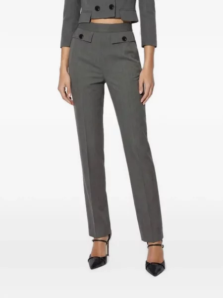 Pantaloni Elisabetta Franchi de lână gri