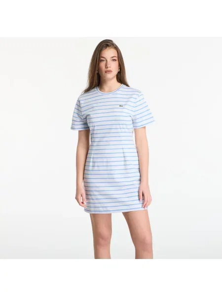 Rochie LACOSTE Dress Phoenix Blue/ Turquin Blue-Yellow 38 albastru