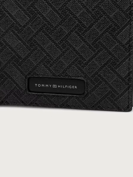 Tommy Hilfiger комплект портфейл и калъф за карти мъжки от кожа черно
