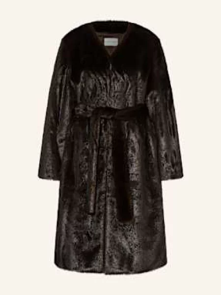 Loulou Studio Płaszcz Ze Sztucznego Futra Aritao braun