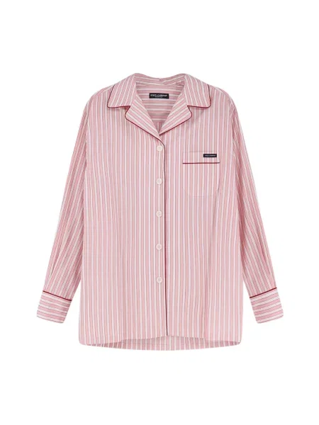 Koszula w paski Dolce And Gabbana w paski popelinowa