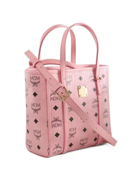 Geantă shopper Mcm cu imagine roz