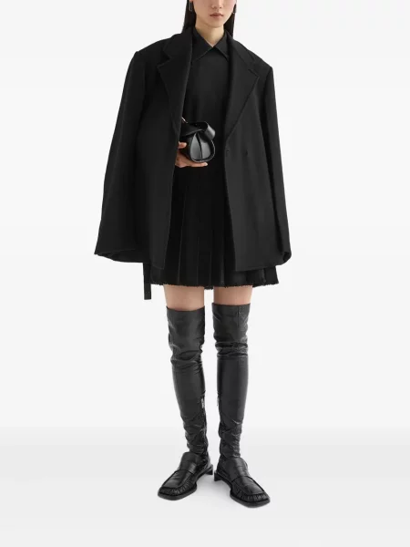 Palton Jil Sander de lână negru