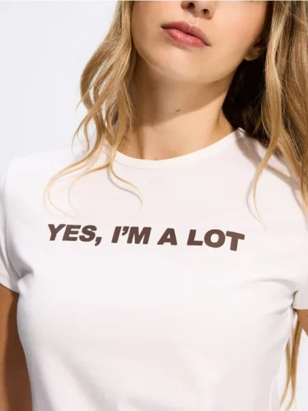 Reserved Tricou cu imprimeu alb