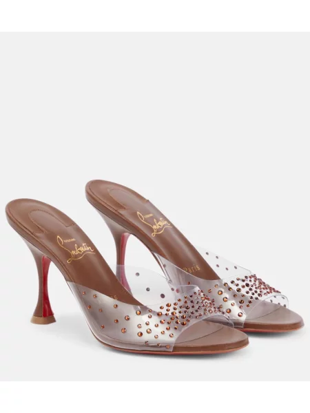 Papuci tip mules Christian Louboutin maro